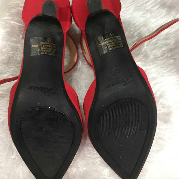 Woman's red heel 7.5 - Picture 6 of 6